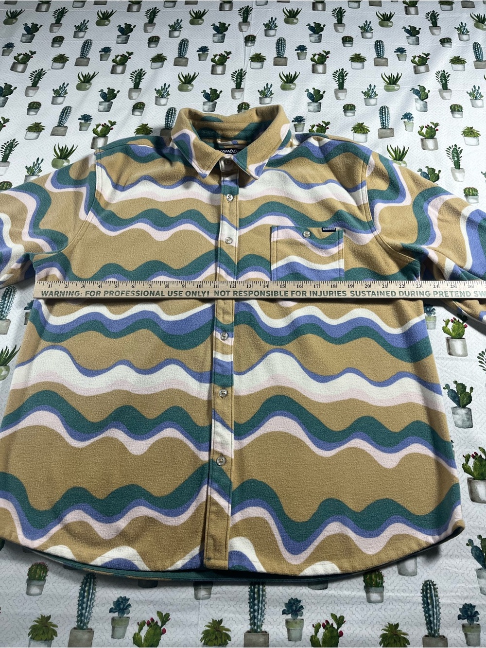 Chubbies Men’s “The Wiggle” LS Flannel Overshirt Button Up Size Large - Picture 4 of 16